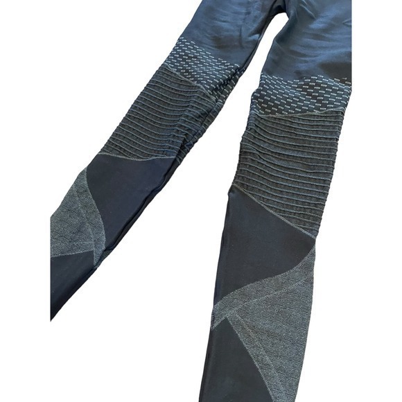 NWT Spanx Moto Leggings‎ Indigo Sky Navy Blue Seamless Look at Me Now Size Small - Picture 4 of 15